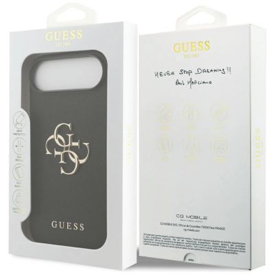 8. Guess Grained Big 4G & Classic Logo Hülle für iPhone Air - Schwarz