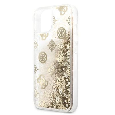 5. Guess GUHCP13SLGPEGO iPhone 13 mini 5.4" Gold/Gold Hardcase Peony Liquid Glitter