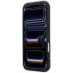 5. BMW M Quadrille Kevlar-Print, dreifarbige Linien & Metalllogo, MagSafe-Hülle für iPhone 18 Pro / 17 Pro – Schwarz