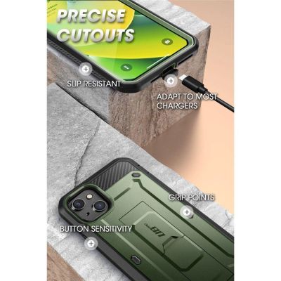 4. Supcase Unicorn Beetle Pro Hülle für iPhone 14 Plus – grün