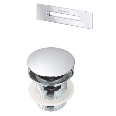 DEANTE KYY010B Badewannen-Zubehörset – Klick-Klack-Ablauf und Überlauf – Silber
