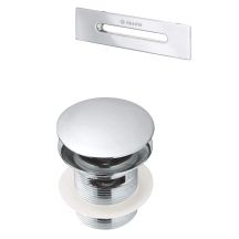 DEANTE KYY010B Badewannen-Zubehörset – Klick-Klack-Ablauf und Überlauf – Silber
