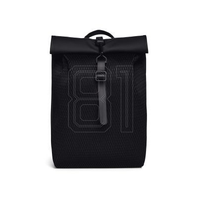 5. Rains Rolltop Rusksack Mesh Mini Schwarz W3 Rucksack 13350 01