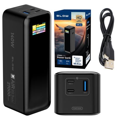 9. BLOW Powerbank 27000 mAh PD 140 W AIR99.9 Schwarz