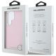 8. Karl Lagerfeld Saffiano Vollumwickelte MagSafe Hülle mit länglichem Metalllogo für Samsung Galaxy S25 Ultra - Rosa