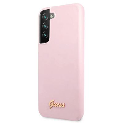 2. Guess GUHCS22MLSLMGLA S22+ S906 lavendel/lavendel Hardcase Metall-Logo mit Silikonschriftzug