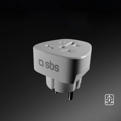 4. SBS Shuko/EU Reiseadapter – Universal – Weiß