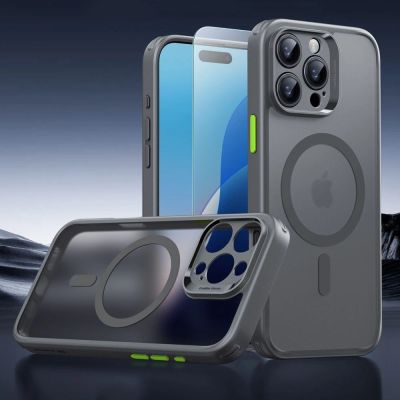 2. ESR Classic Pro Set Halolock MagSafe Hülle für iPhone 16 Pro Max – Grau