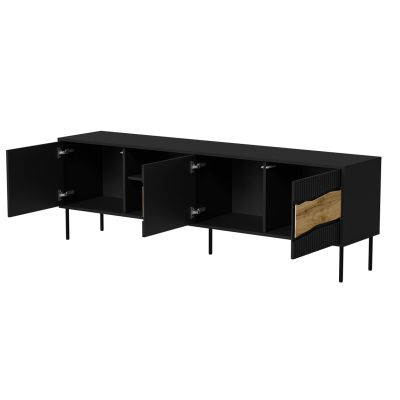 5. INSERTO 3D1W TV-Schrank 190x40x61,5 schwarz + LED