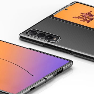 8. Plating Case Hülle für Samsung Galaxy Z Fold 4 Hülle mit metallischem Rahmen blau