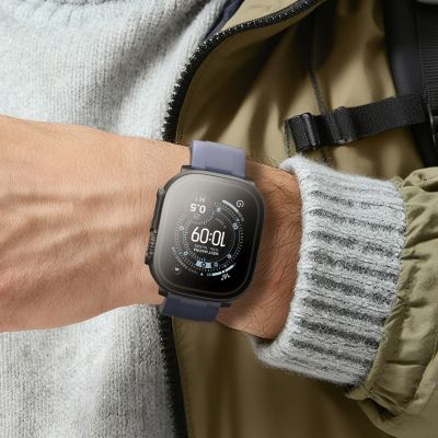 8. AmazingThing Radix Displayschutzfolie aus Glas mit Hülle für Apple Watch Ultra 3 49 mm – Schwarz