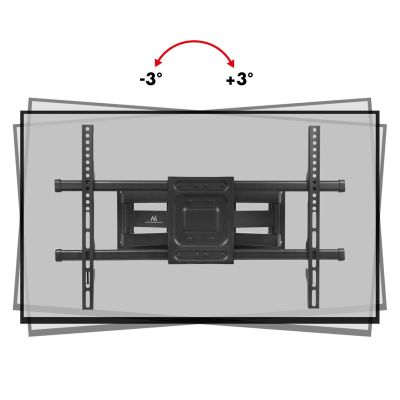 7. MACLEAN TV-HALTERUNG, VESA MAX 600X400, 32-85", 60KG, VERTIKAL UND HORIZONTAL VERSTELLBAR, PROFIL 65-390MM, SCHWARZ MC-789