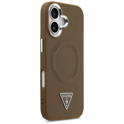 4. Guess Triangle Logo MagSafe Hülle für iPhone 17 - Braun