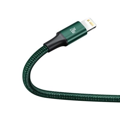 3. Baseus Rapid Series 3in1 USB-C – USB-C/ Lightning /Micro-USB-Kabel 20 W PD 1,5 m – grün