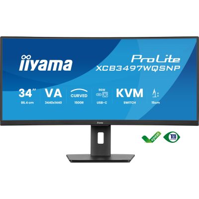 8. iiyama XCB3497WQSNP-B1 34"-Monitor - Flachbildschirm - 86,4 cm