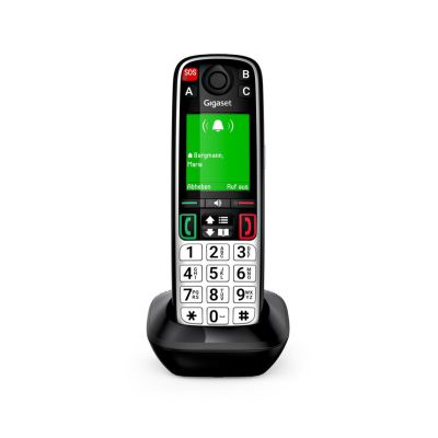 10. Gigaset EASY 500HX Analog/DECT-Telefon mit Anrufernamen und -ID, Schwarz/Silber