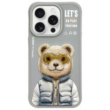 Nimmy Cool&Cute 2.0 Bear Case für iPhone 15 Pro Max - Grau