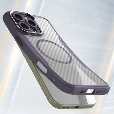 4. Leading Series MagSafe Silikonhülle für iPhone 16 Pro Max – Lila