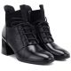 4. Gefütterte Damen-Ankle-Boots mit hohem Absatz, schwarz, Vinceza 58670