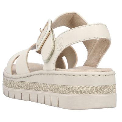 5. Beige Keilsandalen für Damen Rieker V4952-60