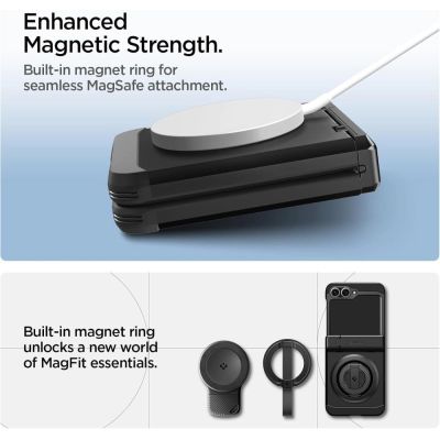 3. Spigen Tough Armor Pro Mag MagSafe Case für Samsung Galaxy Z Flip 6 / 7 FE - Schwarz