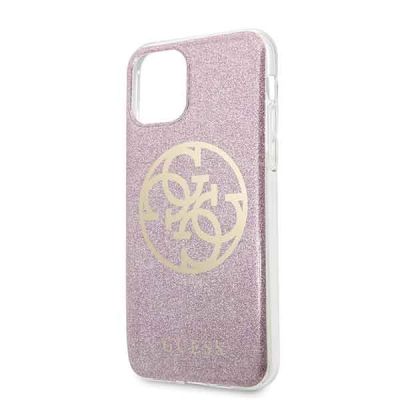 3. Guess GUHCN58PCUGLPI iPhone 11 Pro różowy/pink hard case 4G Circle Glitter