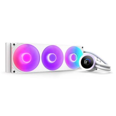 NZXT KRAKEN PLUS 360 RGB LCD-Wasserkühler, Weiß