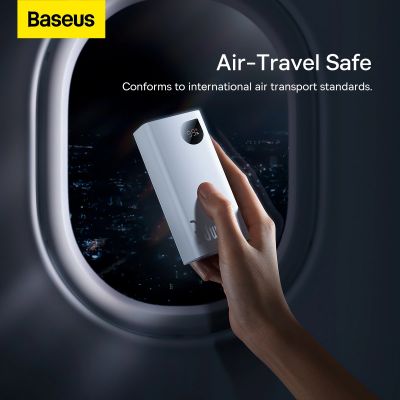 14. Baseus Adaman2 Powerbank mit Digitalanzeige 2x USB-A / 1x USB-C 10000mAh 30W - Weiß