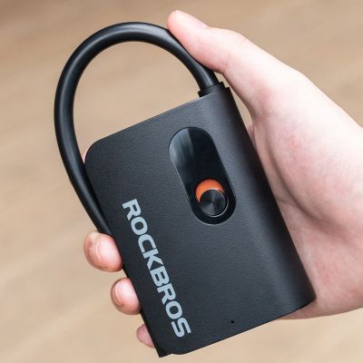 3. Rockbros L1 Mini-Akkupumpe, 70 psi Kompressor, 200 mm Schrader-Schlauchlänge – Schwarz