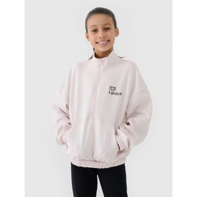 2. Mädchen Sweatshirt ohne Reißverschluss, ohne Kapuze 4F 4FJRSS25TSWSF2058-12S