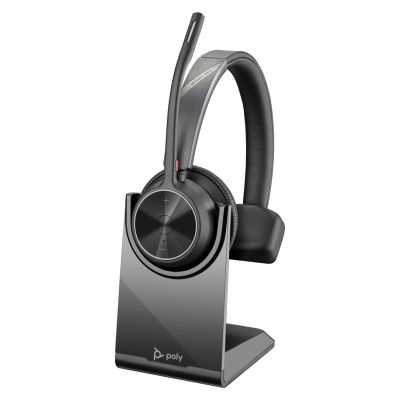 11. POLY Voyager 4310 USB-C Headset + BT700 Adapter + Ladestation