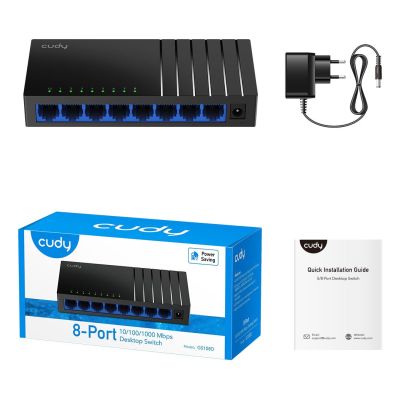 9. Switch CUDY GS108D mit 8 Ports 10/100/1000