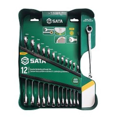 2. SATA-Flachschlüssel, 13-teilig, mit Doppelrüttel und Kreuzträger