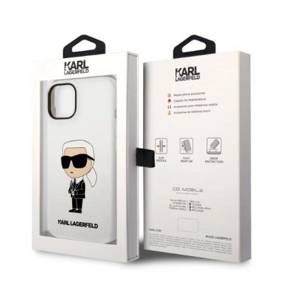 8. Karl Lagerfeld KLHCP14MSNIKBCH iPhone 14 Plus 6.7" Hardcase weiß/weiß Silikon Ikonik