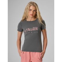 Damen-T-Shirt mit schmaler Passform und Aufdruck 4F 4FRAW26TTSHF4373-24S