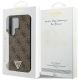 8. Guess Grip Stand 4G Triangle Strass Case für Samsung Galaxy S24 Ultra - Braun