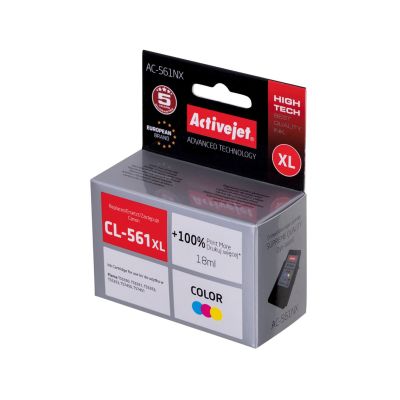2. Activejet AC-561NX Tinte (ersetzt Canon CL-561XL; Supreme; 18 ml; Farbe: Cyan, Magenta, Gelb)