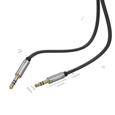 13. Ugreen AV119 10733 Audiokabel Miniklinke 3,5 mm / Miniklinke 3,5 mm 1 m – Schwarz
