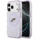 Karl Lagerfeld IML Glitter Karl & Choupette Heads Logo MagSafe Case für iPhone 17 Pro Max - Lila