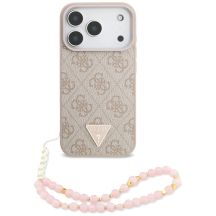 Guess 4G Strap Triangle Logo MagSafe Hülle für iPhone 17 Pro - Pink