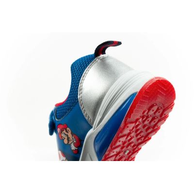 7. Leomil Kinder-Sportschuhe Super Mario Sneaker mit Klettverschluss und blauer LED-Beleuchtung
