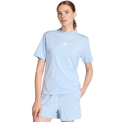 adidas Essentials Damen-T-Shirt mit 3 Streifen aus Baumwolle, hellblau KB7119