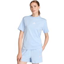 adidas Essentials Damen-T-Shirt mit 3 Streifen aus Baumwolle, hellblau KB7119