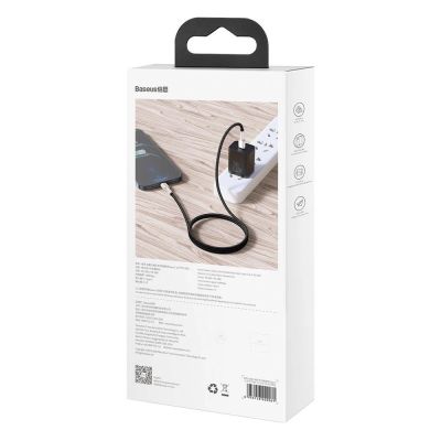 6. Baseus Cafule Series Metal Data USB-C / Lightning 20W PD-Kabel 1 m - Schwarz