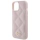 6. Guess Quilted Metal Logo-Hülle für iPhone 15 – Rosa