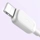 8. Joyroom Multi-Color Series A14 Lightning / USB-A 2,4A 1,2 m Kabel - Weiß