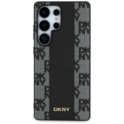 3. DKNY Leather Checkered Pattern MagSafe-Hülle für Samsung Galaxy S25 Ultra schwarz