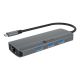 ICY BOX IB-DK4034a-CPD Kabelgebundener USB 3.2 Gen 1 (3.1 Gen 1) Typ-C-USB-Stick, Aluminium, Silber