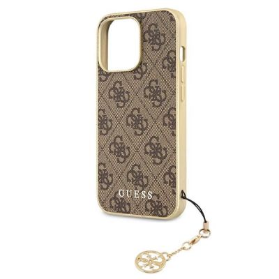 6. Guess GUHCP13LGF4GBR iPhone 13 Pro / 13 6.1 "braun / braunes Hardcase 4G Charms Collection