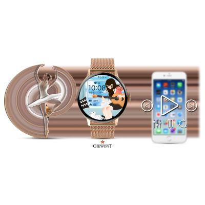 13. GIEWONT Damen-Smartwatch GW330-1 in Roségold
